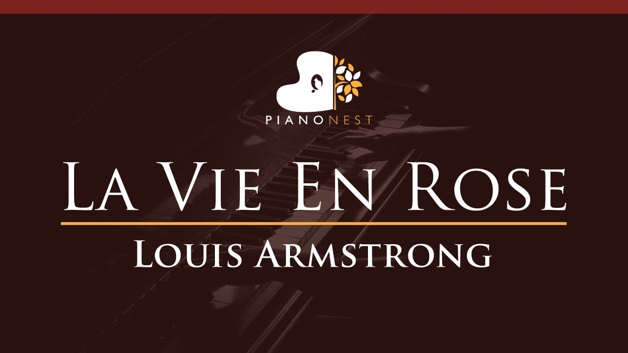 Louis Armstrong - La Vie En Rose - HIGHER Key (Piano Karaoke / Sing Along)