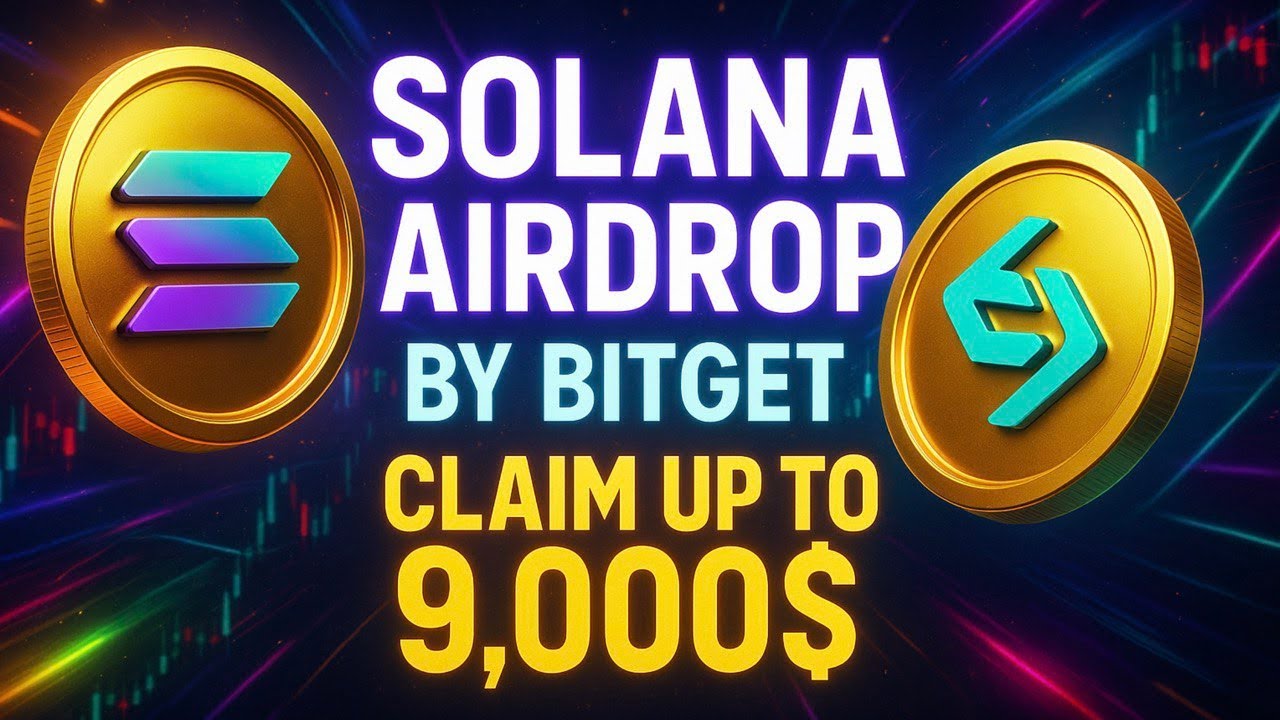 Solana Airdrop By Bitget | Claim Free $SOL Up to 9,000$ | Full Guide Airdrop