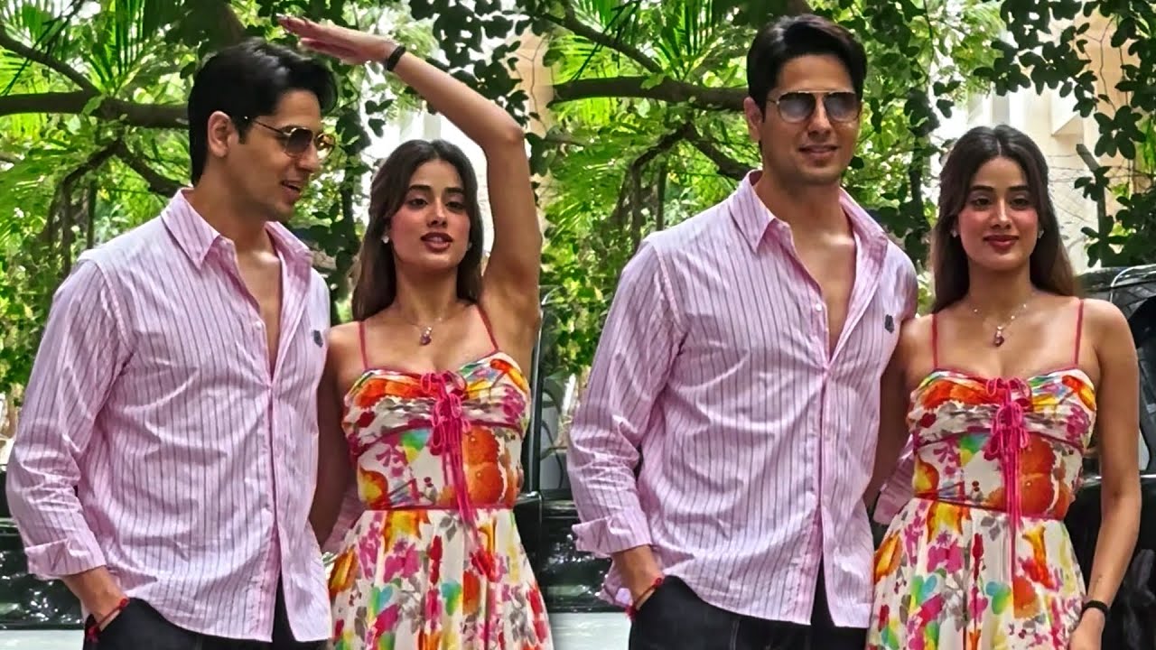 Janhvi Kapoor & Sidharth Malhotra Promote Param Sundari At Maddock Office Today 🎥✨