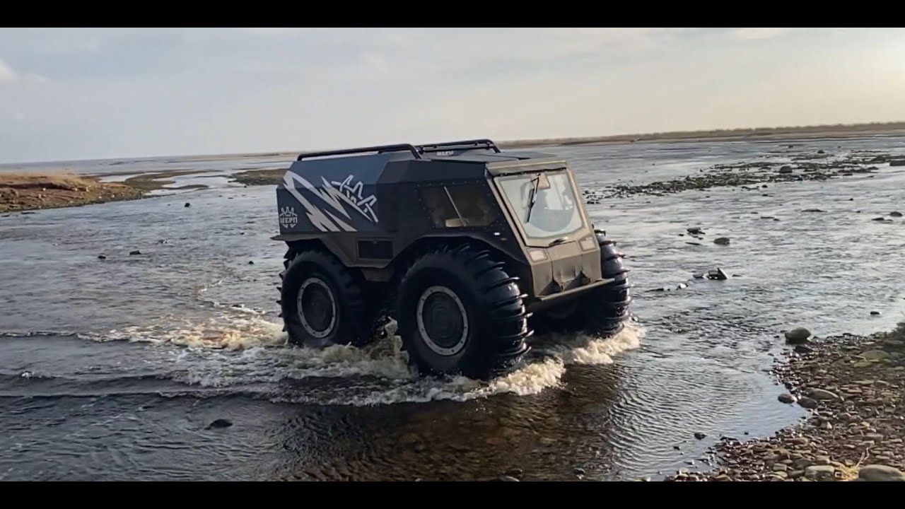 На вездеходе Sherp Max вдоль берега Белого моря от Кузомени до Пялицы Шерп Макс