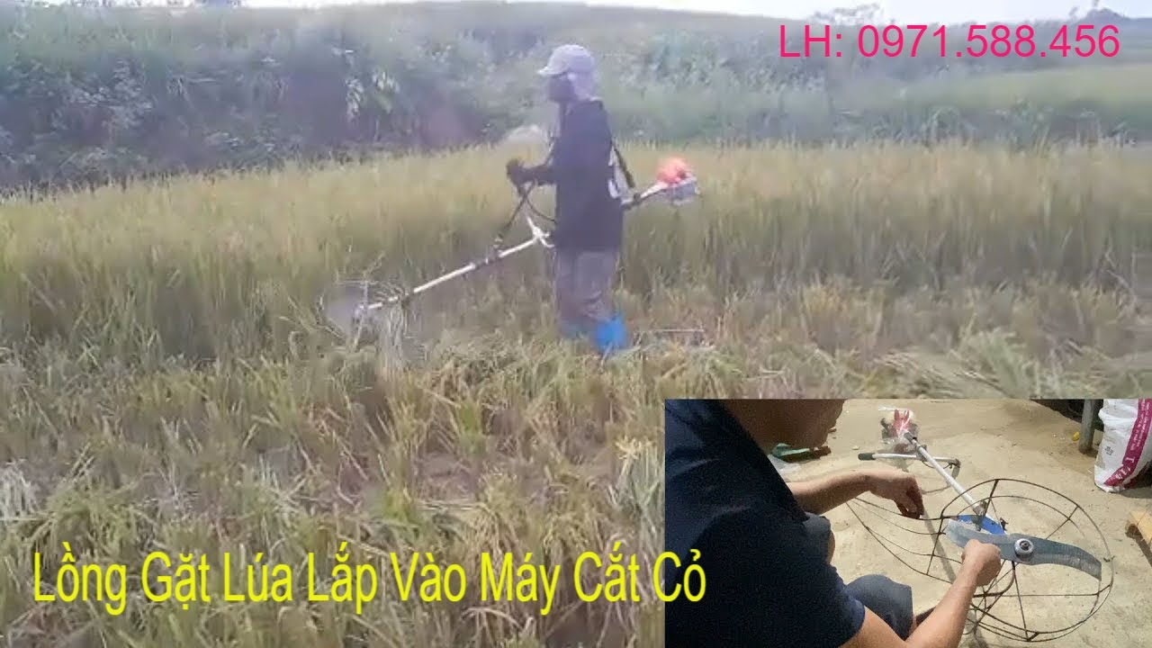 Lồng gặt lúa lắp cho máy cắt cỏ mới nhất model 2022 giá rẻ