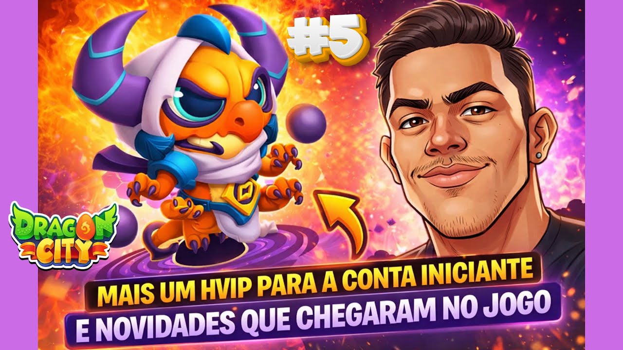 SEGUNDO DRAGÃO HEROICO VIP NA CONTA INICIANTE EP5 - DRAGON CITY 🔥🐉