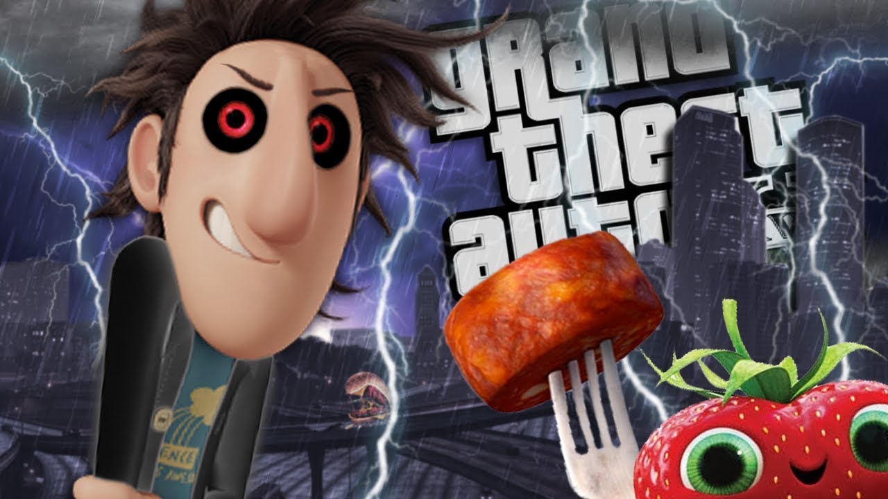 EVIL CLOUDY WITH A CHANCE OF MEATBALLS MOD (GTA 5 PC Mods Gameplay)