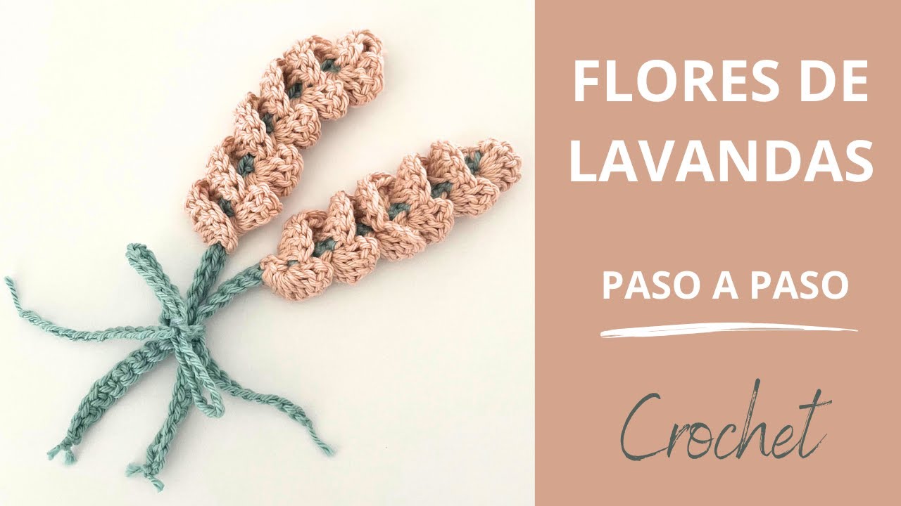 💐 Aprende a tejer FLORES a crochet Lavandas de ganchillo | Home Handwork Diy