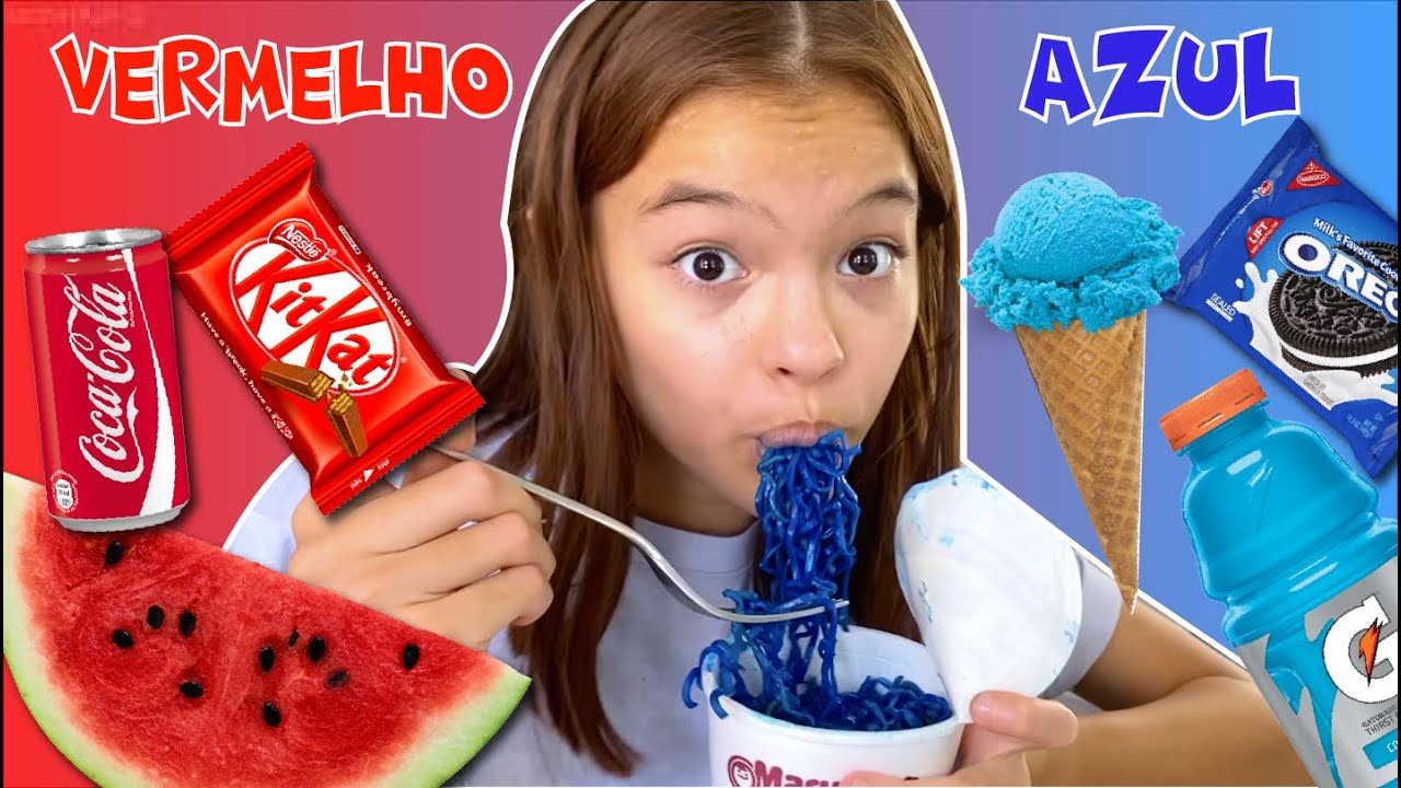 TUDO AZUL E VERMELHO DURANTE UM DIA INTEIRO!!