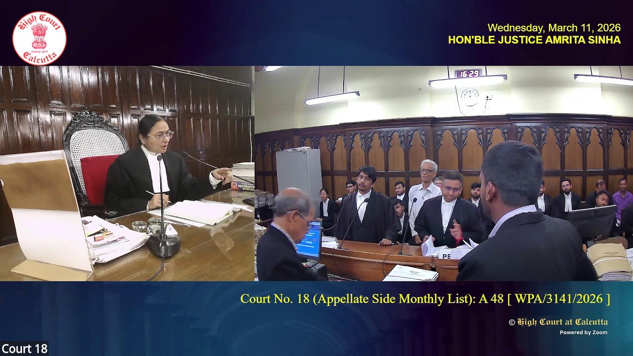 11 March 2026 | Court No. 18 | Live Streaming of the Court proceedings