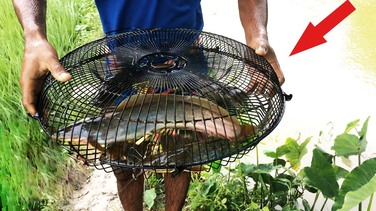 Electric Fan Guard Fish Trap || How Make A Fishing Trap || New Fishing Method