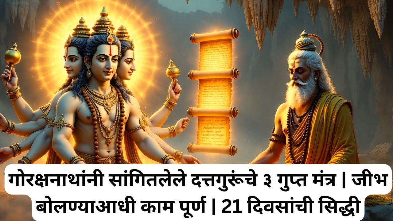 गोरक्षनाथांनी सांगितलेले दत्तगुरूंचे ३ गुप्त मंत्र | जीभ बोलण्याआधी काम पूर्ण | 21 दिवसांची सिद्धी
