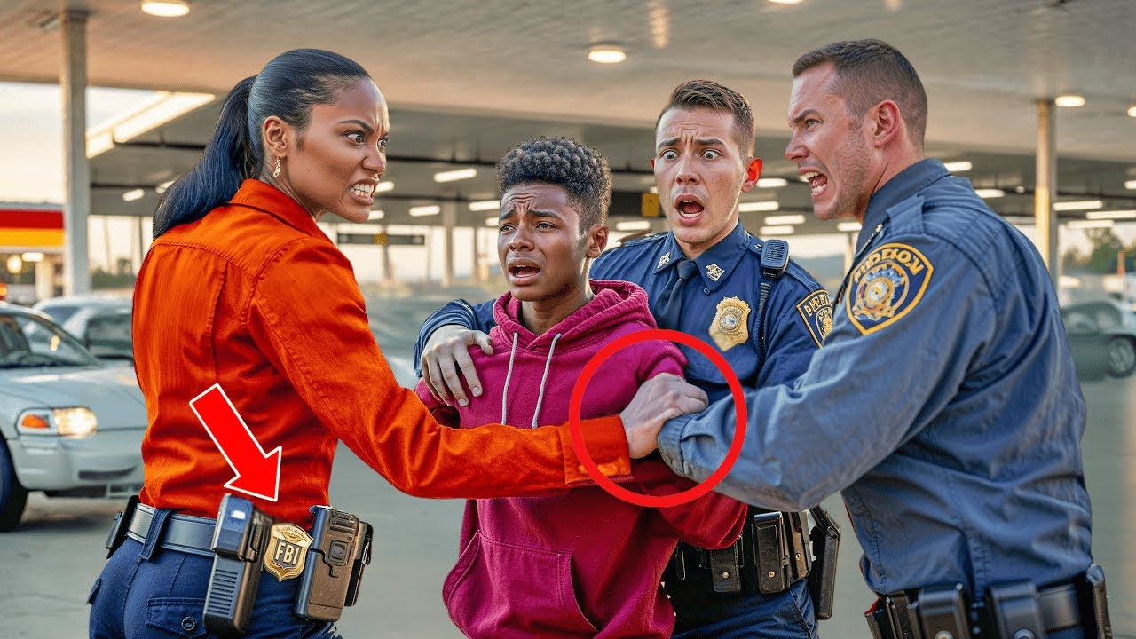 Racist Cop Targets Black Teen at a Gas Station &mdash; Freezes When His Mother Flashes FBI |Racist Stories