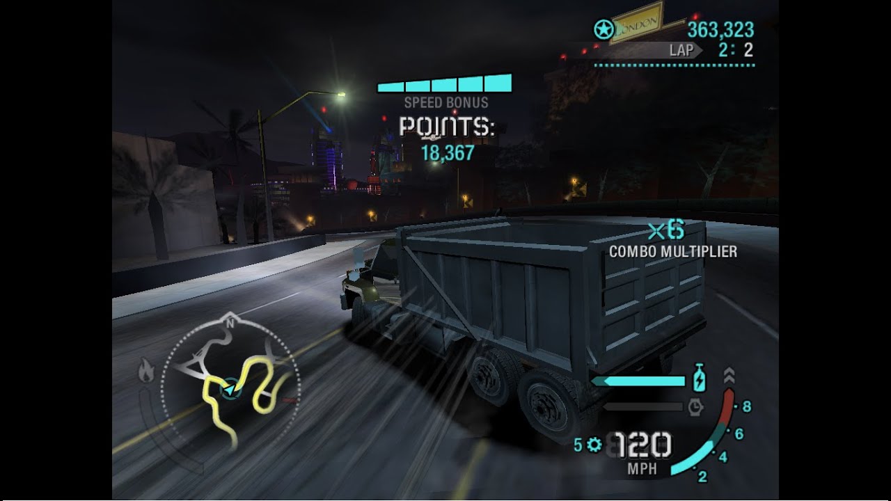 NFS Carbon Drift | Starlight Strip | 2 laps Palmont DT1 (keyboard)