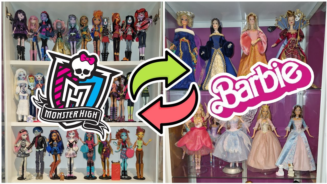 🔄 CAMBIAMOS BARBIE × MONSTER HIGH 🩷💜 | Ordenando Colección 💪 #monsterhigh #barbie #muñecas #dollroom