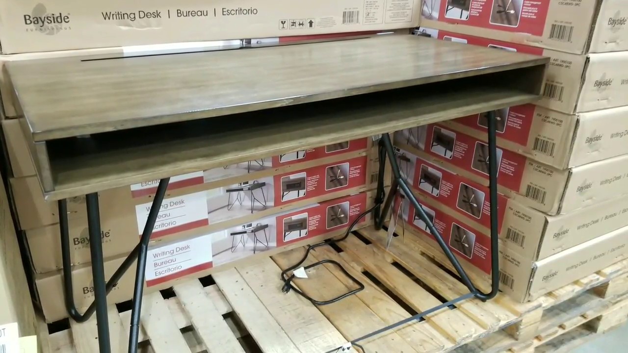 Costco BaySide Writing Desk w/ Power OUTLETS  $99!!!