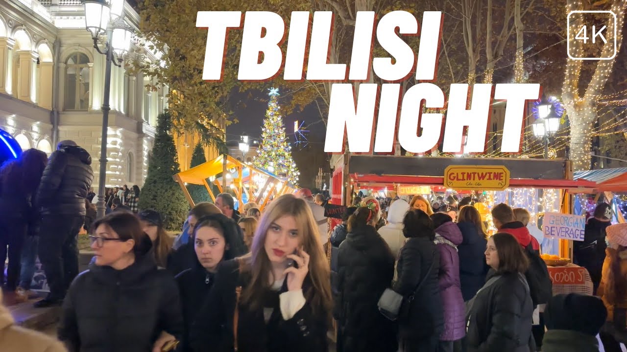 【4K】Night Walk in Tbilisi