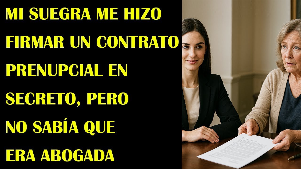 Mi Suegra Me Hizo Firmar un Contrato Prenupcial en Secreto, Pero No Sabía Que Era Abogada