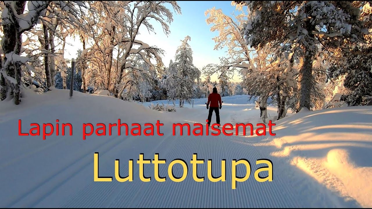 Saariselkä Luttotupa. hiihtoretki Kaunispäällä Lapin tuntureilla