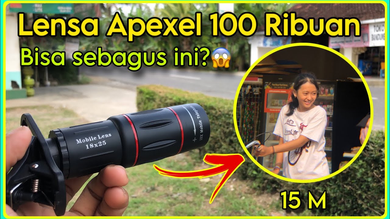 Review Lensa Telephoto 18x25 Zoom | Lensa Apexel 100 Ribuan Bikin HP Serasa Kamera DSLR!🤭