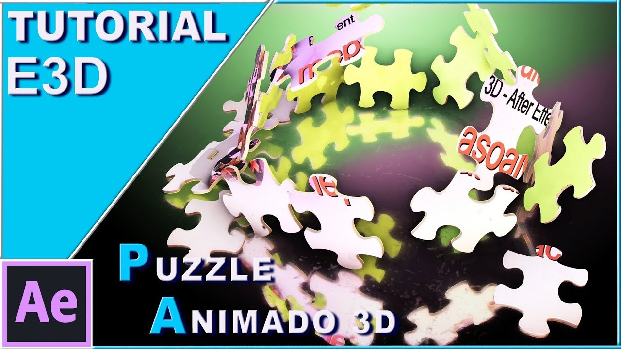 Element 3D Puzzle animado 3D Tutorial // After Effects tutorial