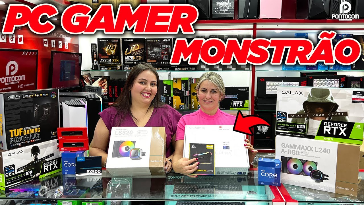 PC GAMER MONSTR&Atilde;O - DUAS CONFIGURA&Ccedil;&Otilde;ES BEM TOP!  PONTOCOM INFORM&Aacute;TICA Santa Ifig&ecirc;nia