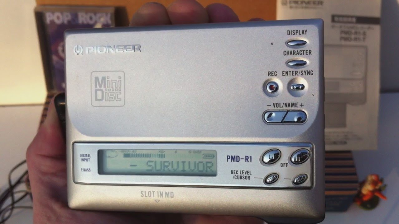 Minidisc Pioneer PMD-R1 MD Walkman Player/Recorder Unboxed accessory Car Kit charger made year 1995