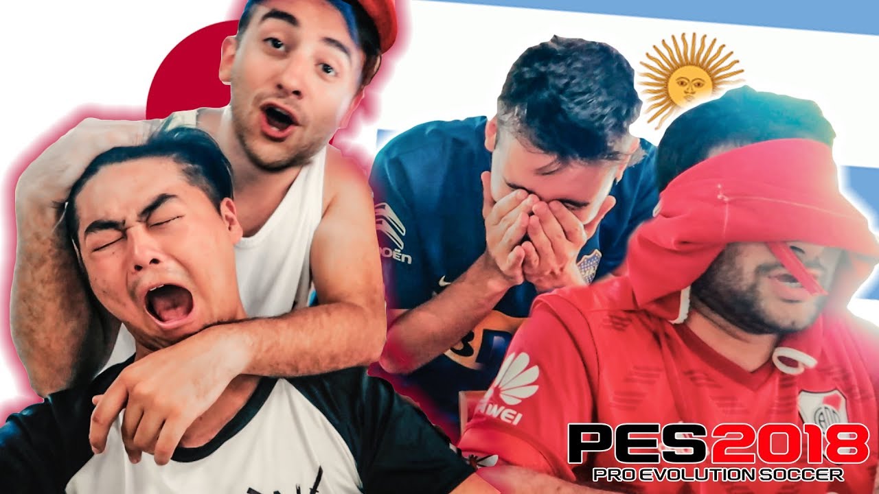 JAPONES VENDADO jugando al PES ft Giian Pa y Kenjisama