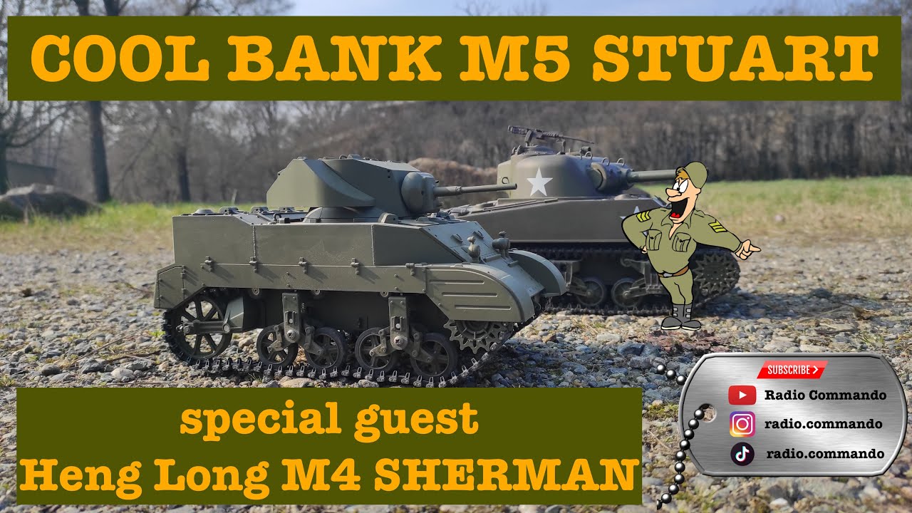 Cool Bank RC M5 Stuart Light Tank - special guest M4 Sherman Medium Tank - unboxing size comparison