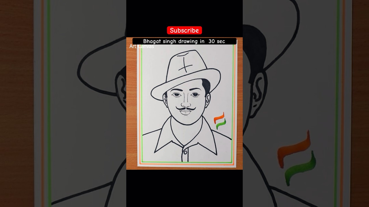Bhagat singh drawing #bhagatsingh Independence day drawing