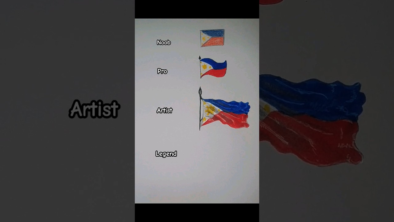 How To Draw Philippines Flag! #drawing #tutorial #art #easydrawing #satisfying #dessin #howtodraw