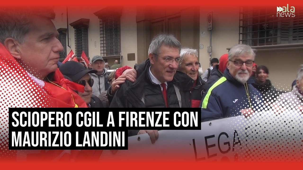 Sciopero Cgil, corteo a Firenze con migliaia di persone e Landini