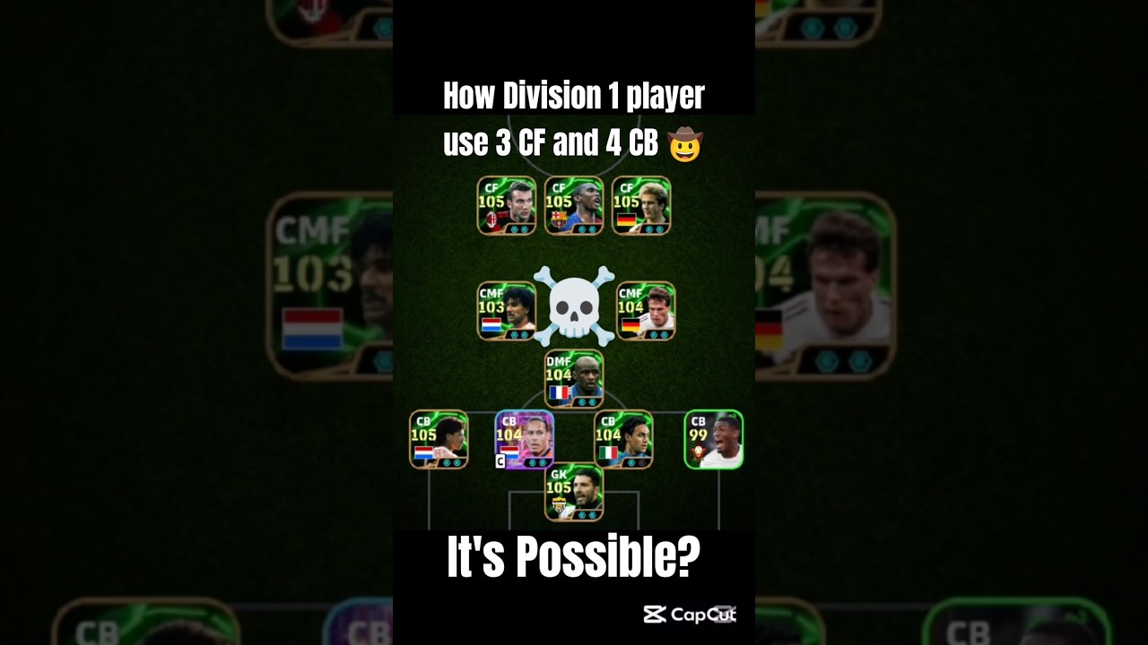 What's REALLY Behind Division 1 Players Using 4 CB and 3 CF? #efootball #efootball2025 #shorts