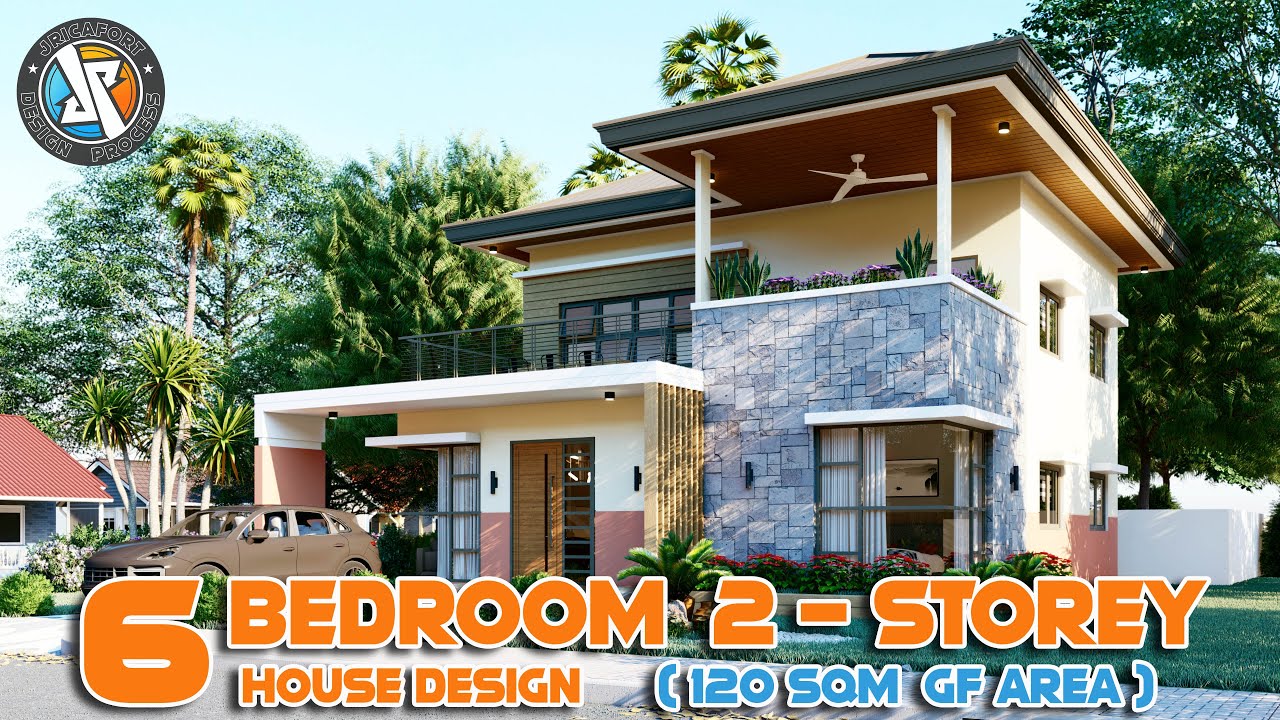 6 Bedroom 2 Storey Modern House Design | (240 square mtr /2583 square ft)