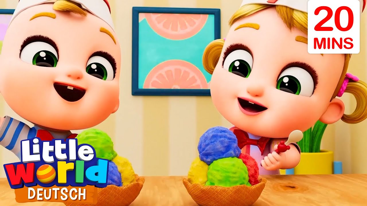 Lecker Eiscreme 🍦 Kinderlieder für Kleinkinder | Little World Deutsch