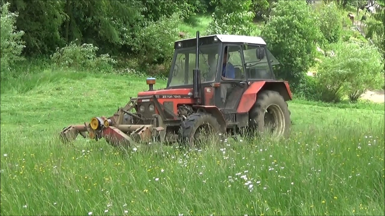 Zetor 7245 Horal System + Belarus 922.3 sečení trávy 2021