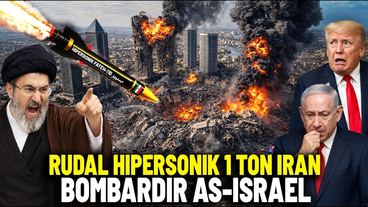 BUNKER ISRAEL JEBOL, TEL AVIV LUMPUH TOTAL! Rudal Hipersonik IRAN Tak Henti Hujani AS-ISRAEL