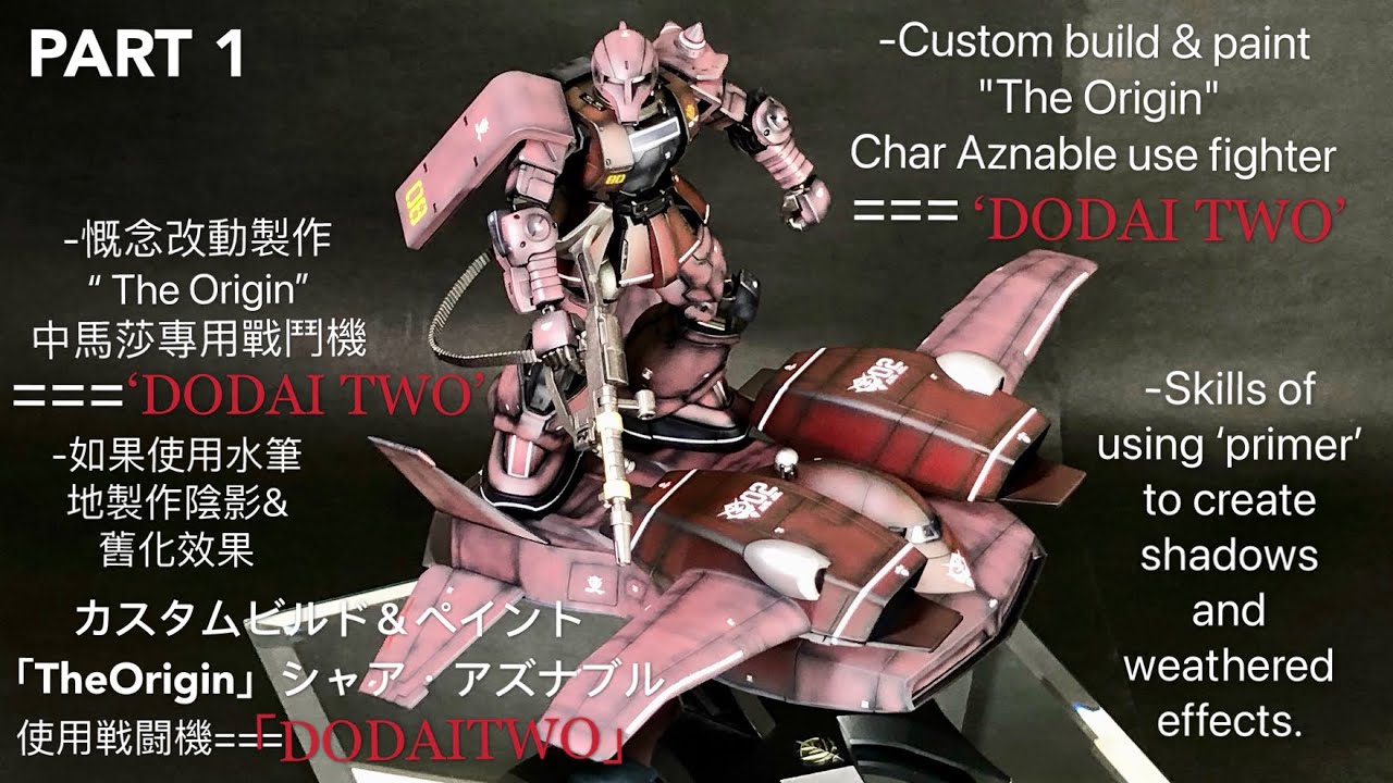 HG in review,Custom build The Origin Char's fighter 