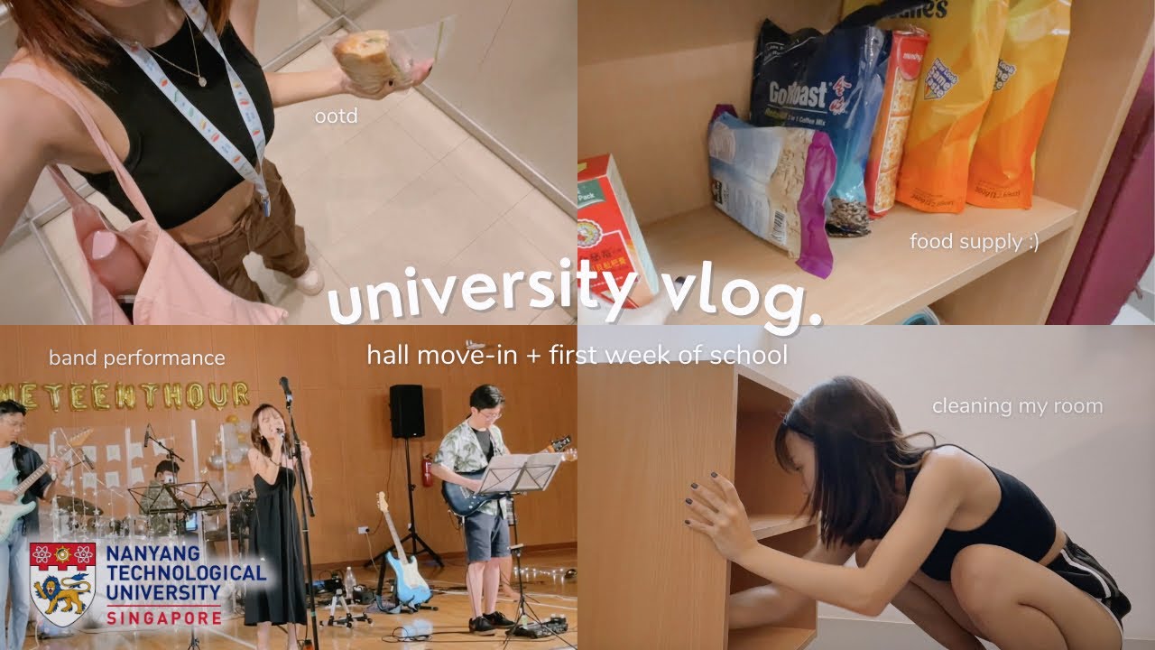 [UNI VLOG] NTU Hall Move-in + First Week in Uni 🤍