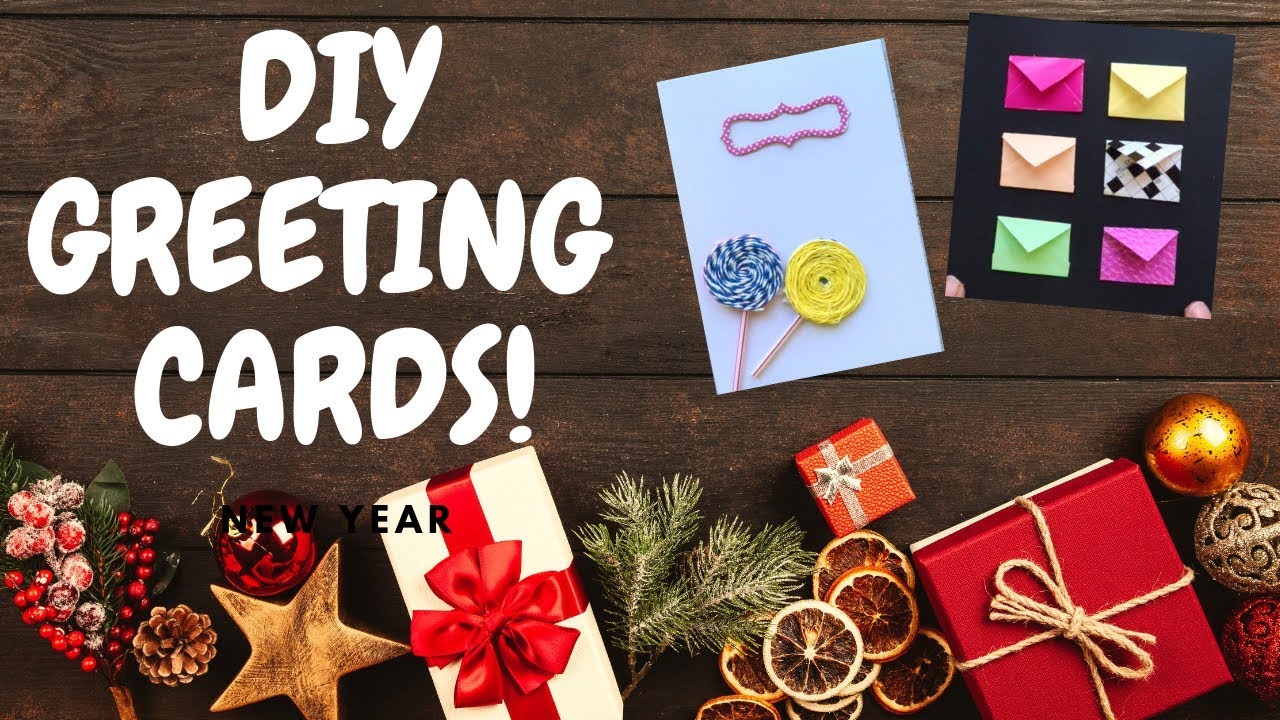 DIY HAPPY NEW YEAR GREETING CARDS //5 CRAFT making IDEAS-2019