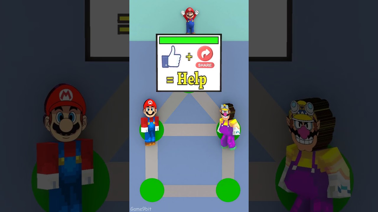 Sprunki Mario and Sprunki Wario in the photo collage challenge!