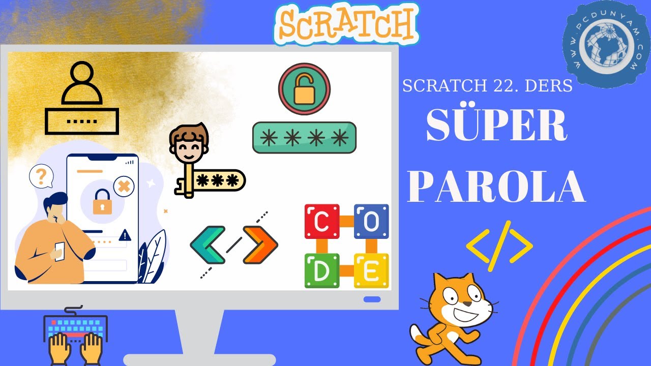 Scratch 22. Ders Süper Parola, Değişen güçlü parola oluşturma #parola #güvenli #değişken #scratch