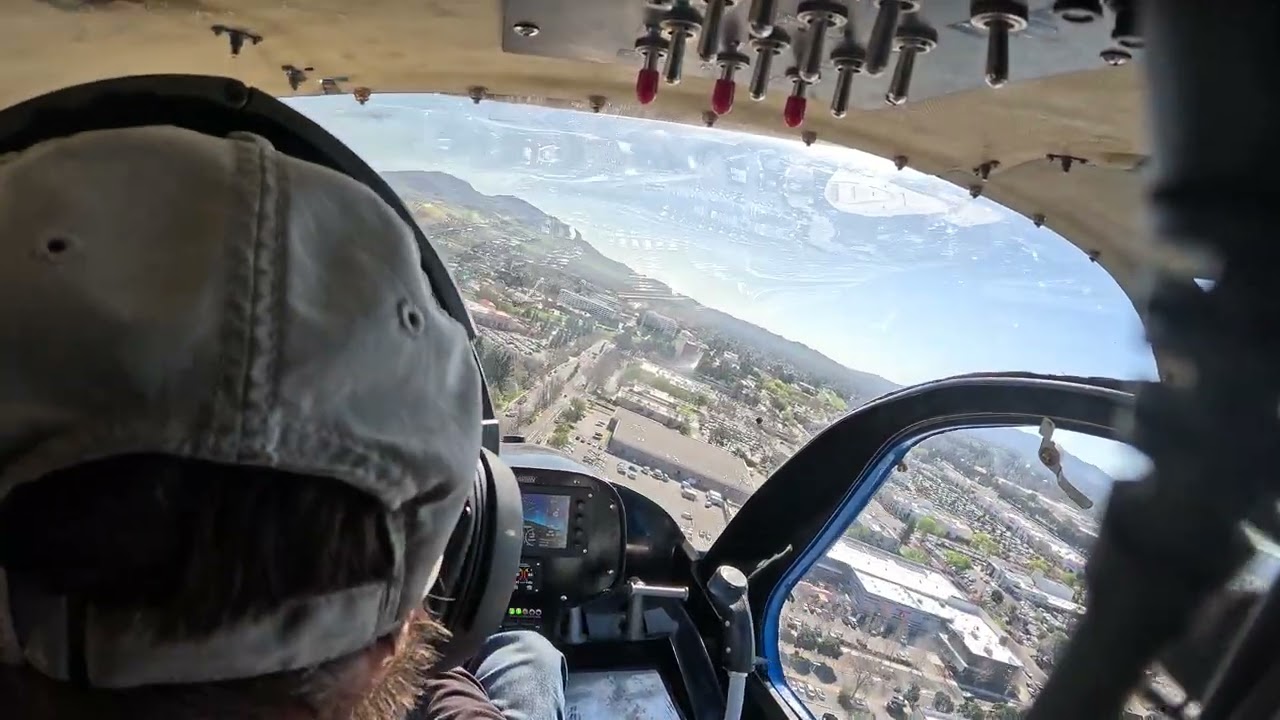 RotorWay A600 Talon Solo autorotations at Concord Airport