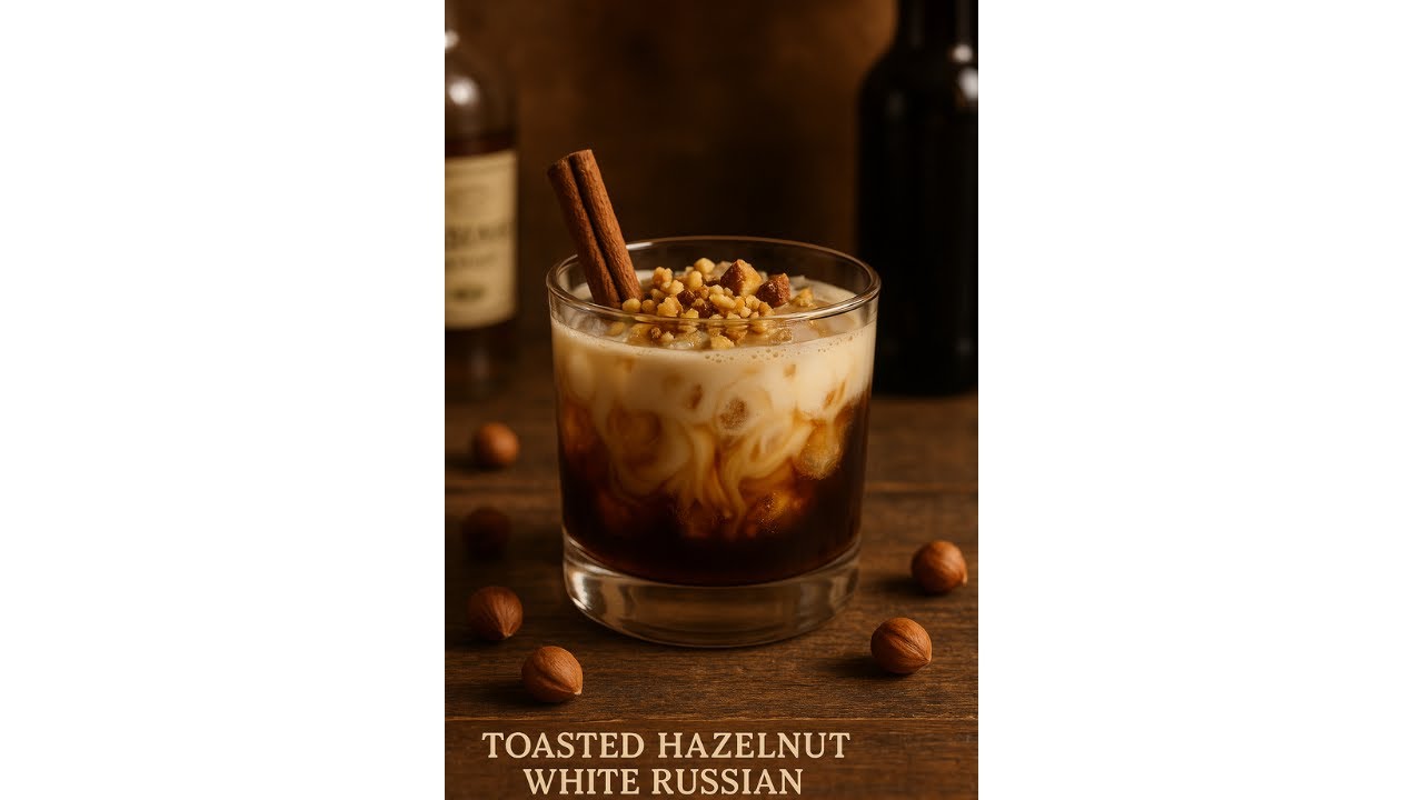 Toasted Hazelnut White Russian Recipe | Easy Creamy Cocktail with Vodka & Kahl&uacute;a