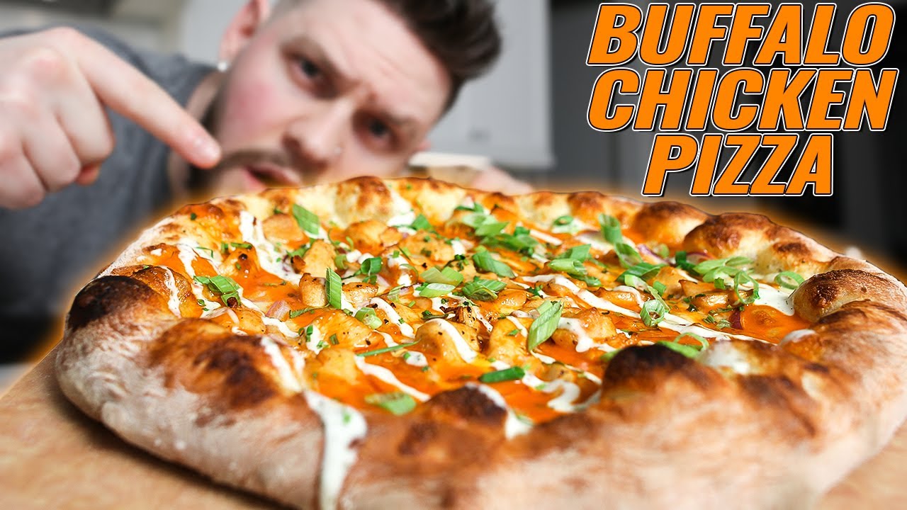 THE BEST BUFFALO CHICKEN PIZZA I'VE EVER HAD!!! 🔥🍕