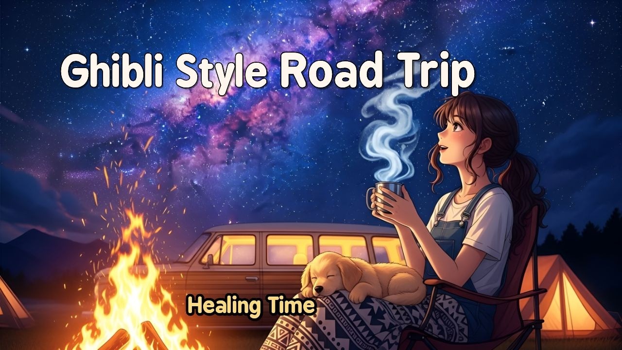 A Healing Journey | Ghibli-Inspired Road Trip 🚗 Ghibli ASMR