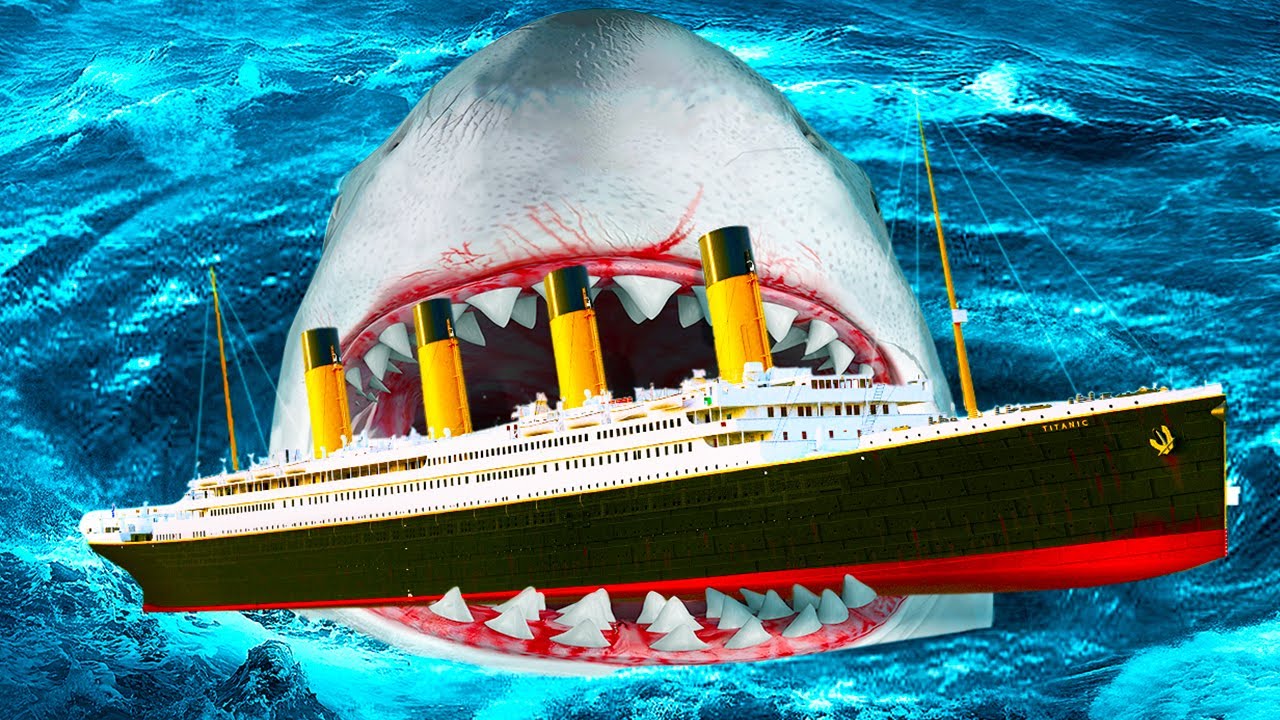 Qué pasaría si el Titanic se encontrara con el megalodón en el Triángulo de las Bermudas