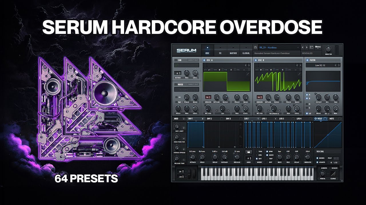 Serum Hardcore Overdose (64 Presets) Gabber, Hardstyle, Industrial Techno, Hardcore | Revealed