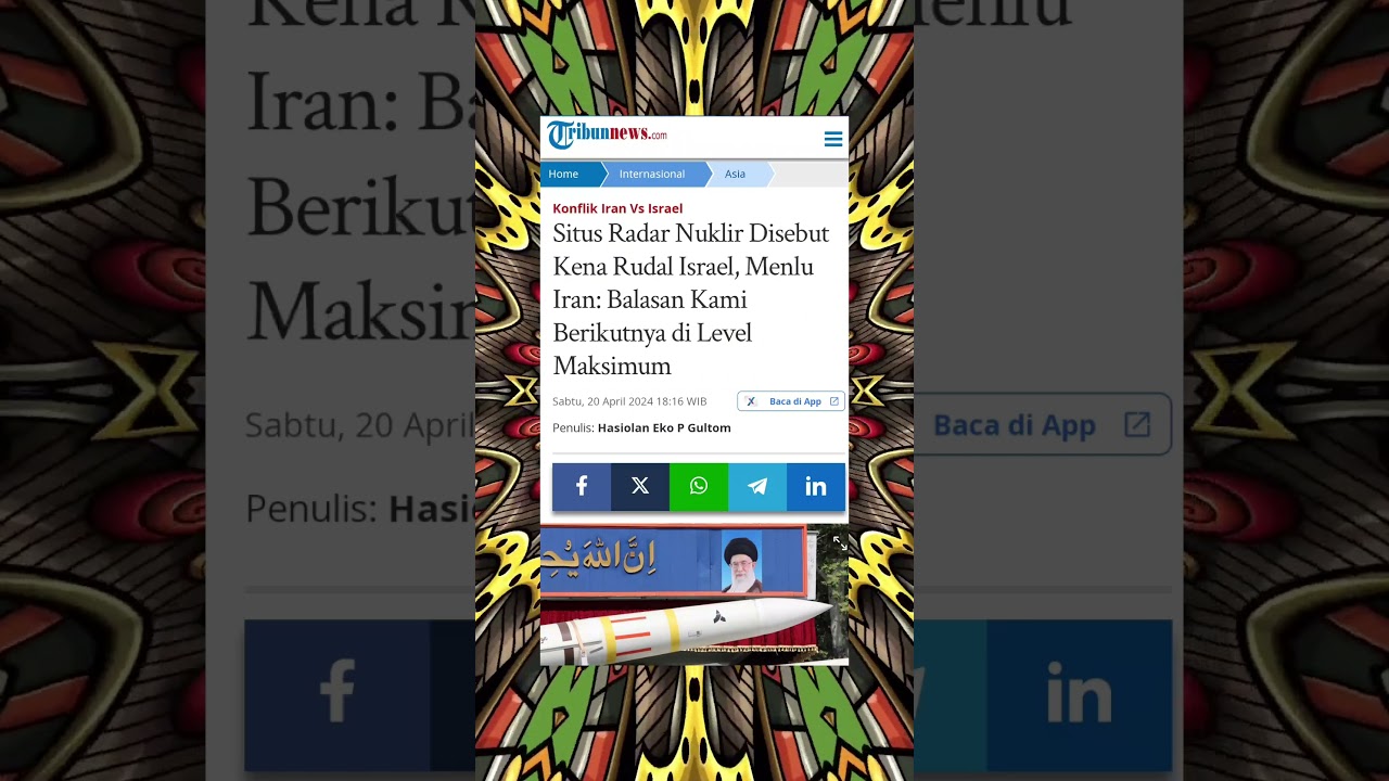 SITUS RUDAL IRAN TERKENA RUDAL ISRAEL ⁉️