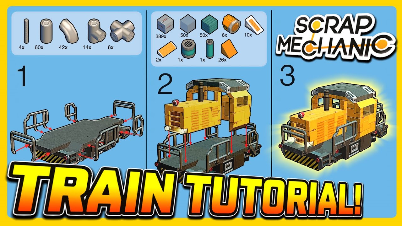 КАК ПОСТРОИТЬ локомотив DE2 из DERAIL VALLEY в SCRAP MECHANIC! | Учебник по выживанию в SM