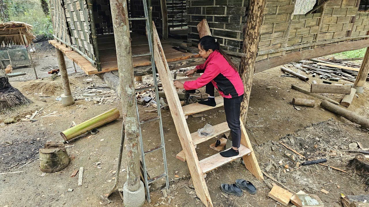 A single mother's journey to building a house and stairs