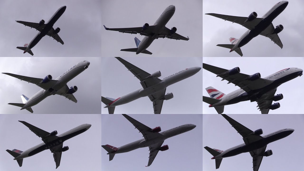 24/03/25 London Heathrow Airport | Departures of Various Airliners at LHR RWY09R