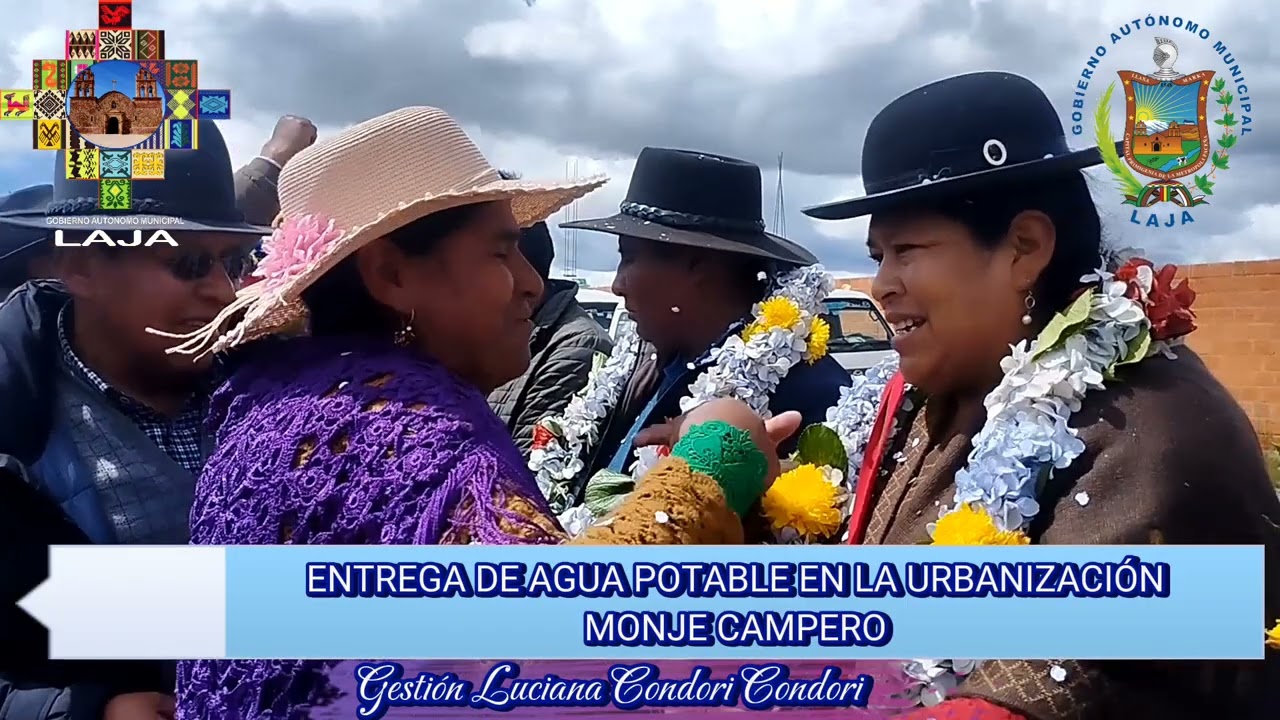 Entrega de agua potable en el distrito munipal N°7, Urbanizacion Monje Campero