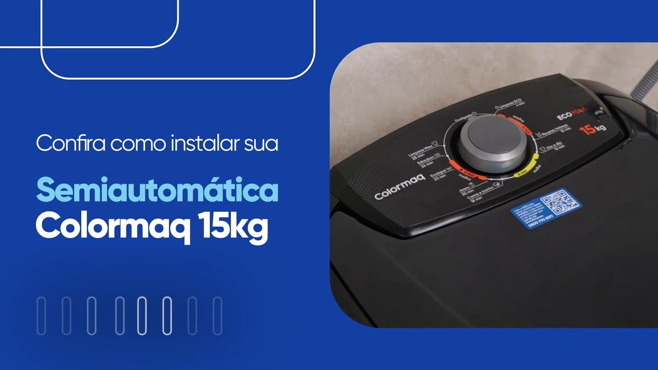 Como instalar o Tanquinho EcoMax 15kg Colormaq?